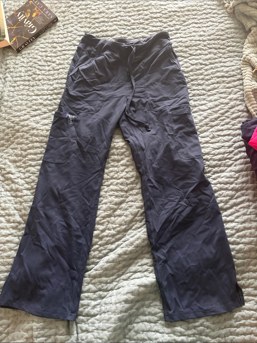 QBK large petite scrub pants flare